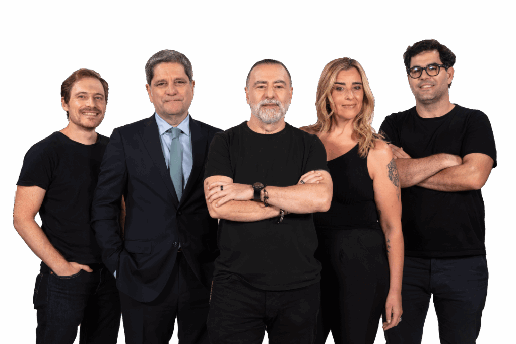 Con Esteban Rafele, Federico Yañez, Jorge Tartaglione, Noelia Dans, Reynaldo Sietecase y Verónica Castañares