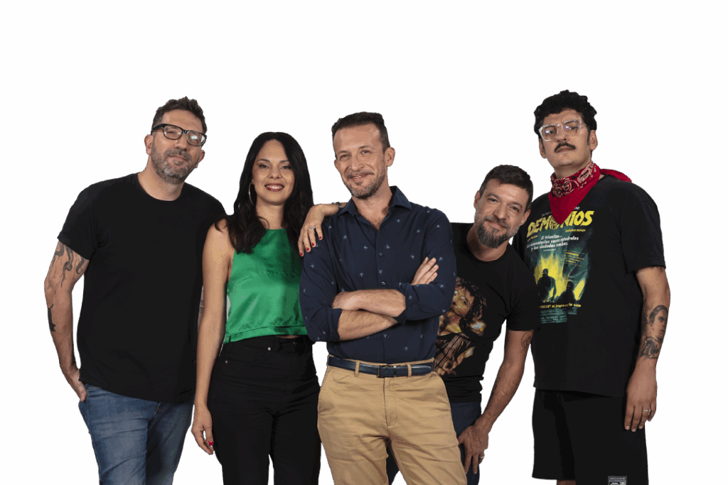 Con Alejandro Bercovich, Alejandro Wall, Gabriela Vulcano, Mauro Eyo y Nahuel Prado