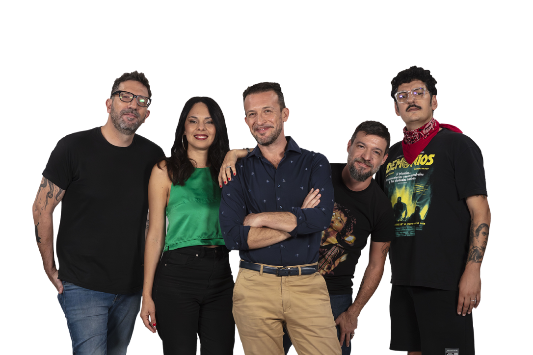 Con Alejandro Bercovich, Alejandro Wall, Nahuel Prado, Gabriela Vulcano, Mauro Eyo.